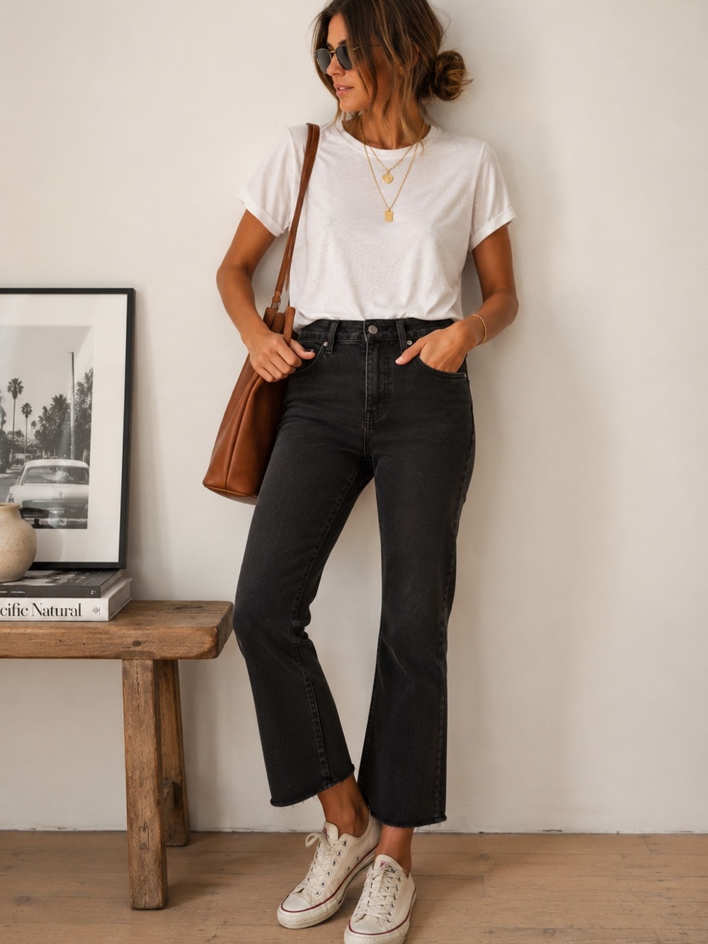 Madewell Mid-Rise Kick Out Jeans 26P Black Cropped Flare Stretch Denim